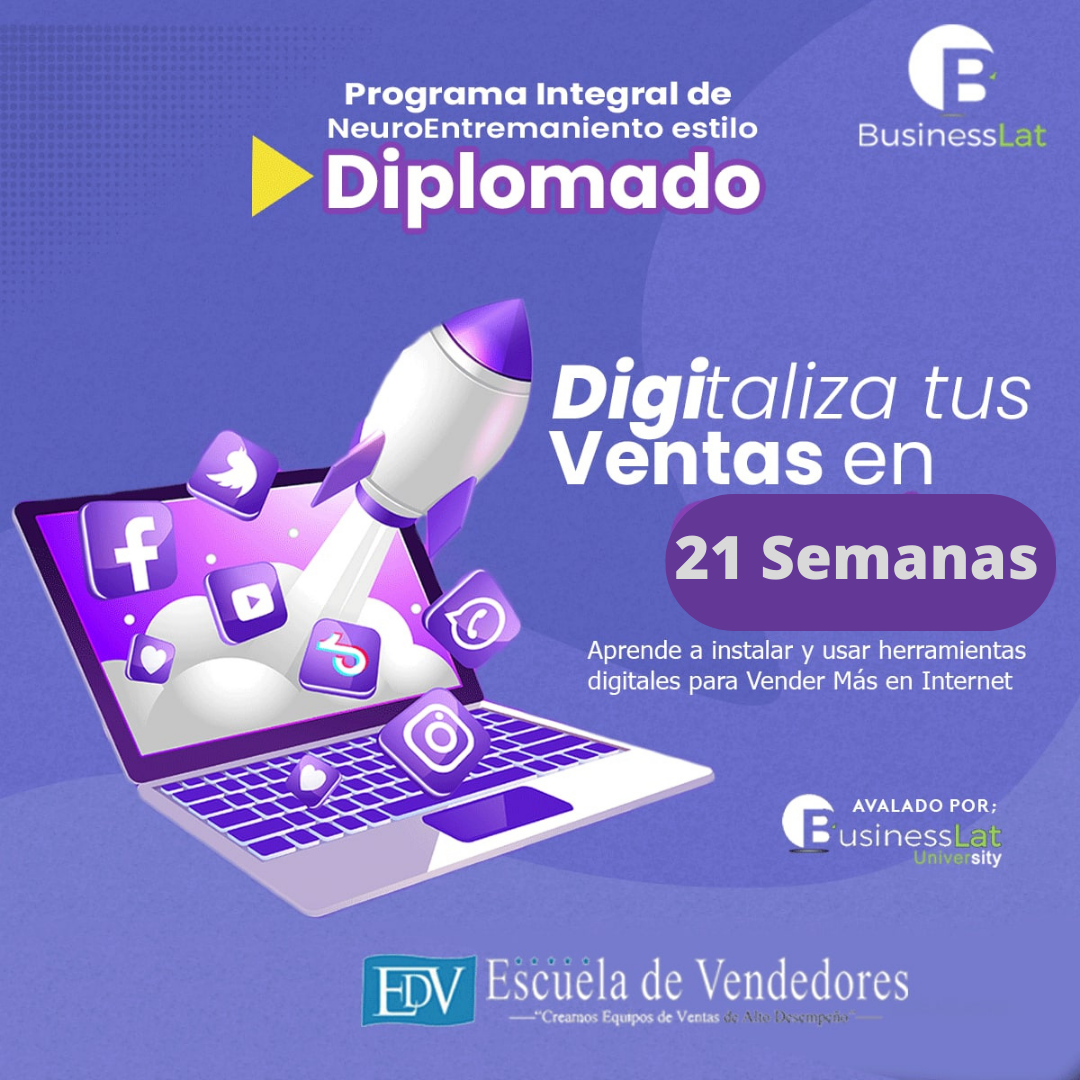 Diplomado Digitaliza Tus Ventas en 21 Semanas